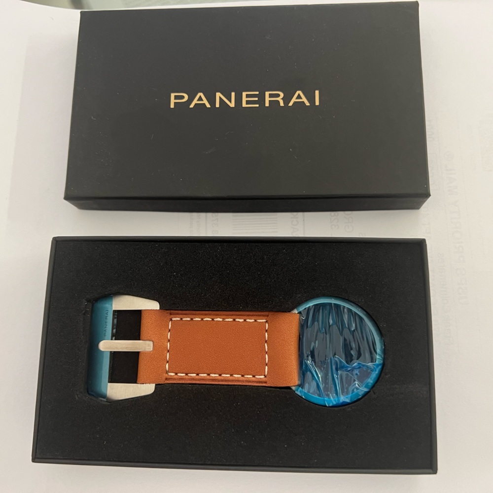 Brand New Auth Panerai PAA02119 Ring Buckle Key Chain w/ Box Pristine Very Rare!